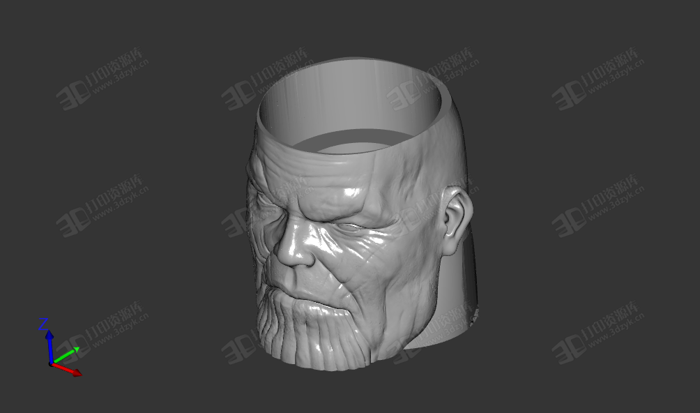 3款不同的滅霸Thanos筆筒3d打印模型 (1).png