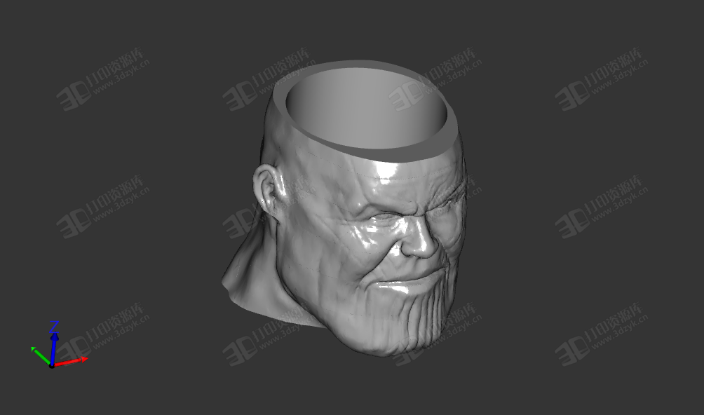 3款不同的滅霸Thanos筆筒3d打印模型 (2).png