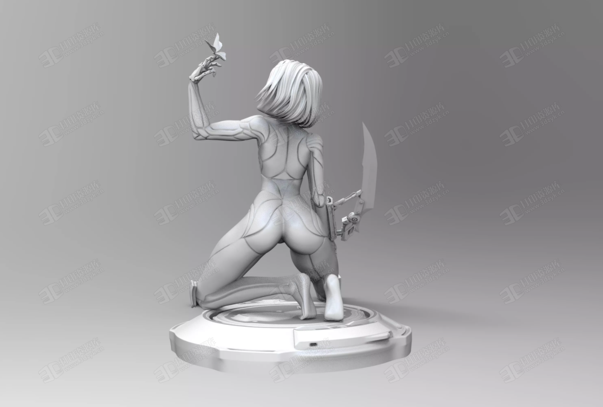 戰(zhàn)斗天使 阿麗塔 蝴蝶展翅3d人物模型 (2).png