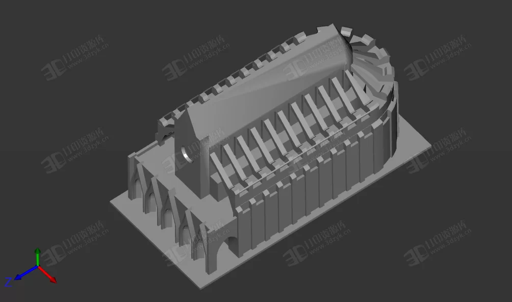 西方教堂建筑3d模型 (1).webp