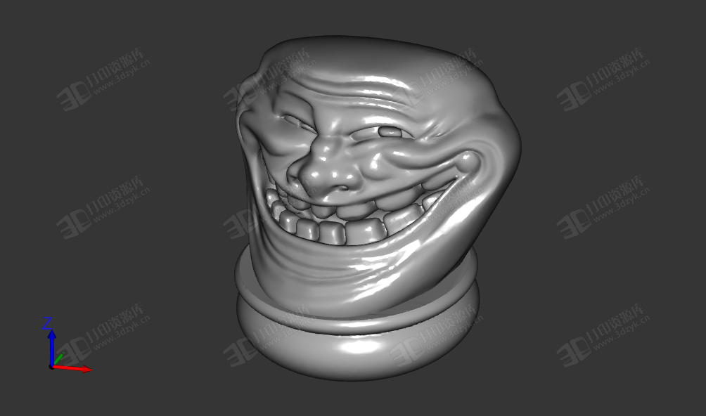 笑臉Trollface stl模型 (2).png