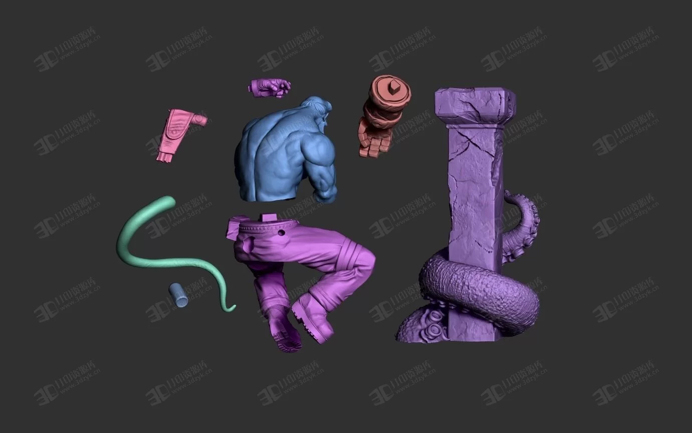 Hellboy 地獄男爵 電影動(dòng)漫角色手辦模型 (4).webp