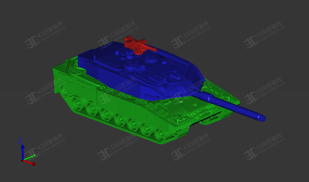 豹2A7坦克 3d打印模型 (3).png