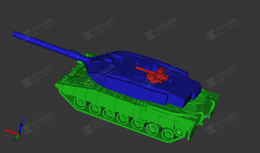 豹2A7坦克 3d打印模型 (4).png