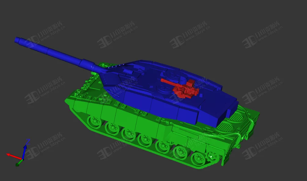 豹2A7坦克 3d打印模型 (4).webp