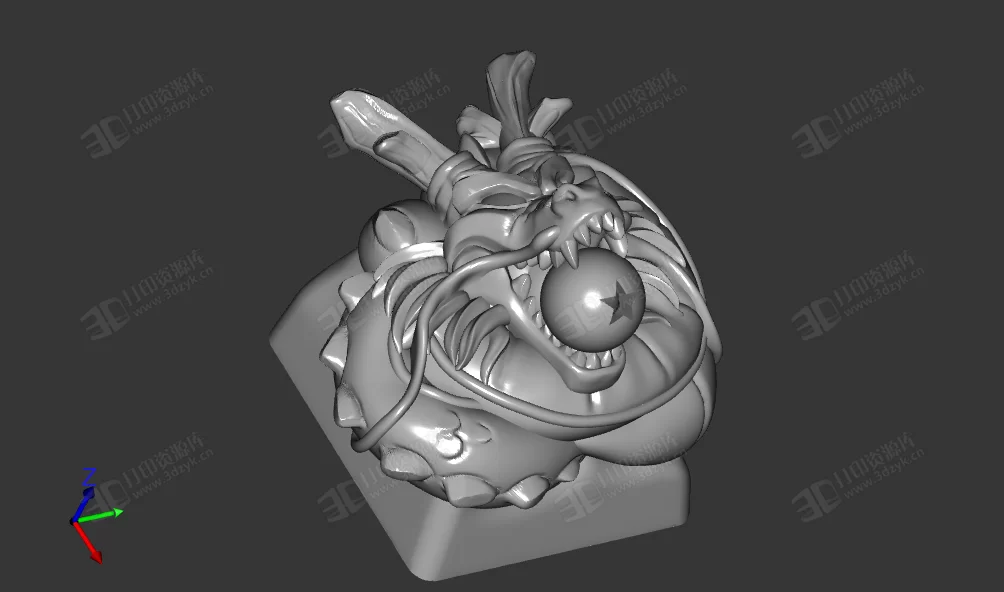 機械鍵盤鍵帽-神龍 3d打印模型 (1).webp