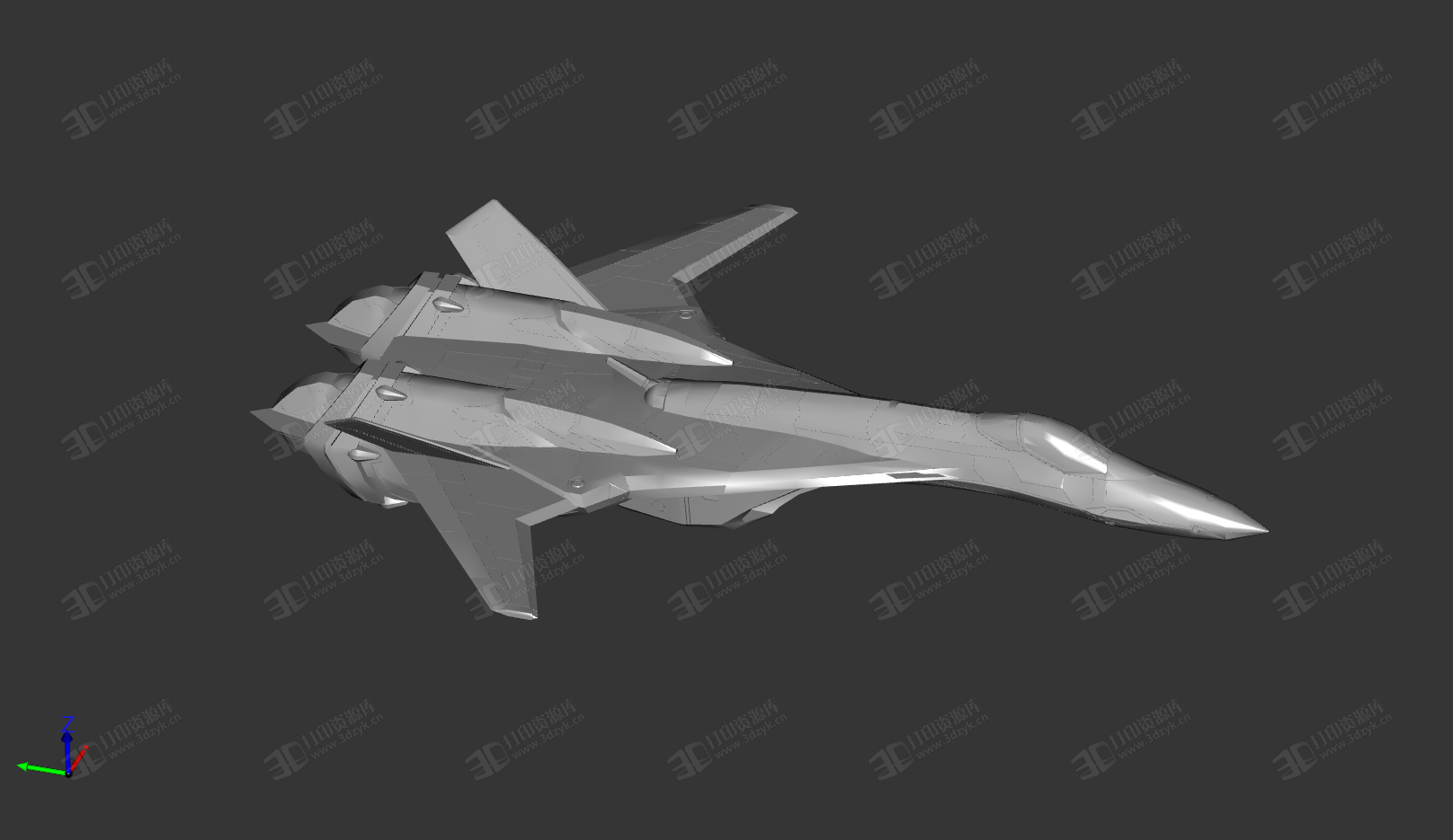 VF-19F 飛機(jī) 戰(zhàn)斗機(jī)3d打印模型 (2).png