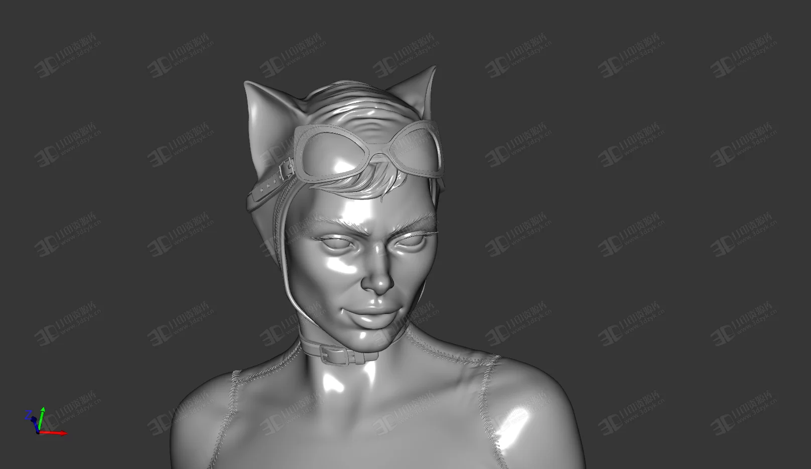 CatWoman貓女 電影角色半身雕塑3d打印 (3).webp