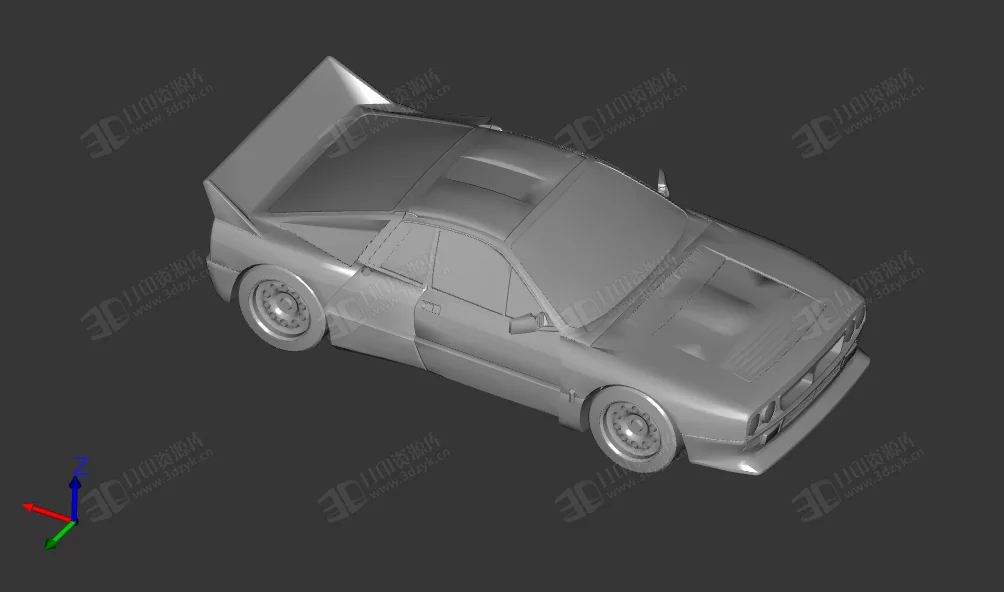 藍(lán)旗亞Lancia037汽車(chē)模型 3d打印 (4).webp