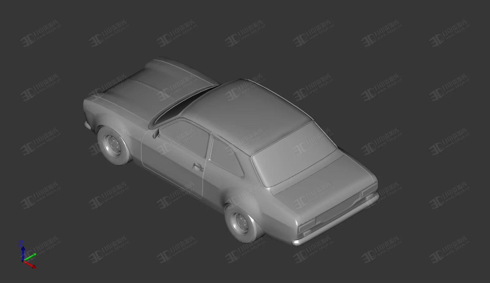 福特Escort mk1汽車 經(jīng)典老車 3d打印 (1).webp