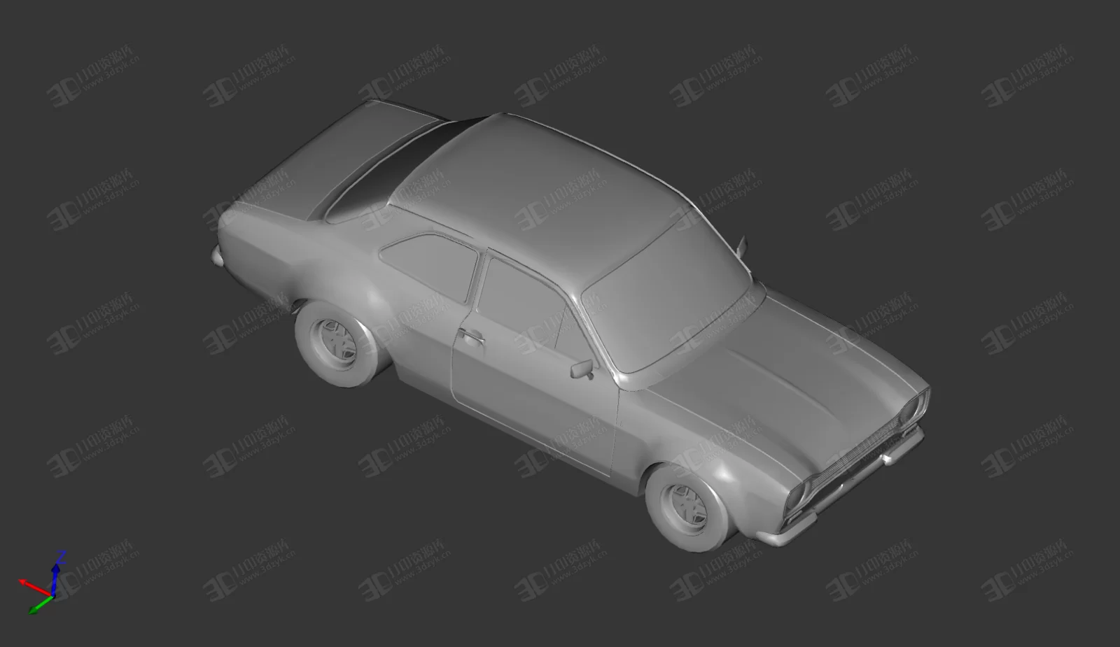 福特Escort mk1汽車 經(jīng)典老車 3d打印 (2).webp