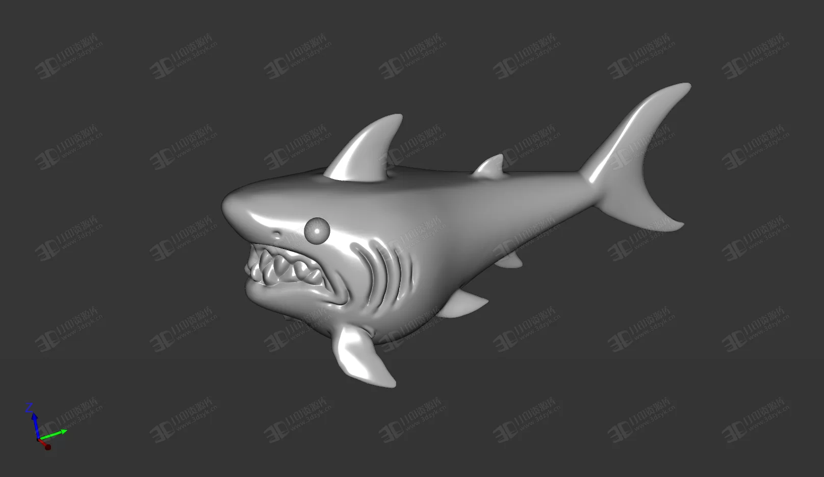 大白鯊 鯊魚 3d打印模型 (2).webp