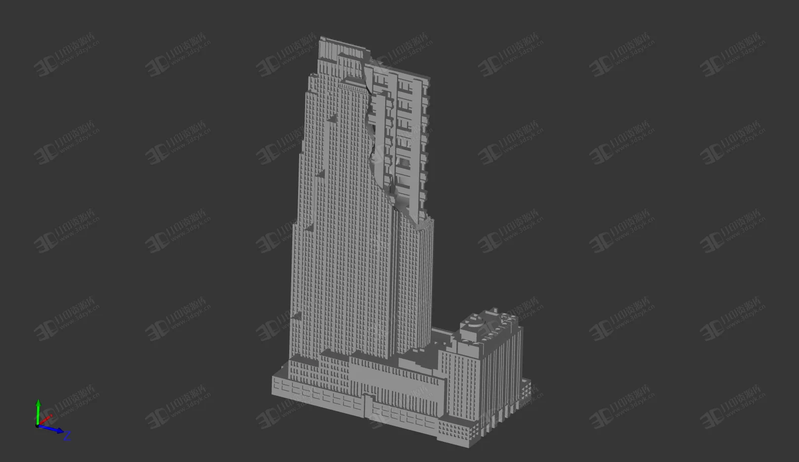 美國 洛克菲勒中心 30層商業(yè)大樓 3d打印模型 (2).webp