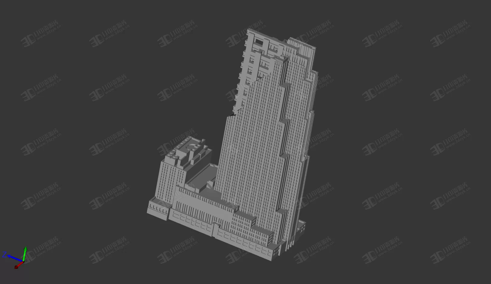 美國 洛克菲勒中心 30層商業(yè)大樓 3d打印模型 (1).webp