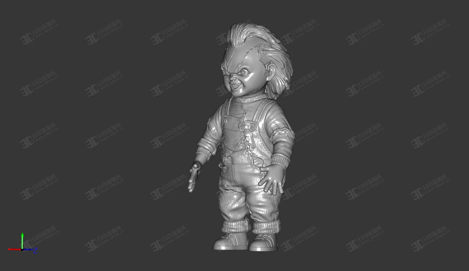 CHUCKY DOLL查基娃娃 鬼娃娃 3d打印模型 (1).webp