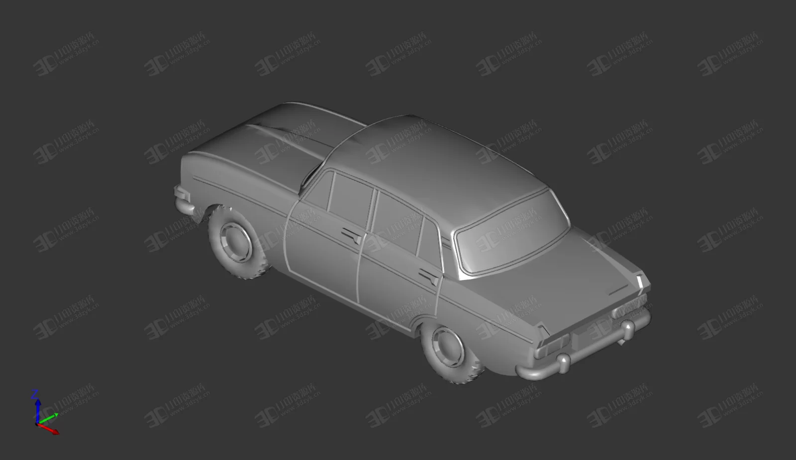 蘇聯(lián)產(chǎn)Moskvitch 412 汽車 3d打印模型 (1).webp