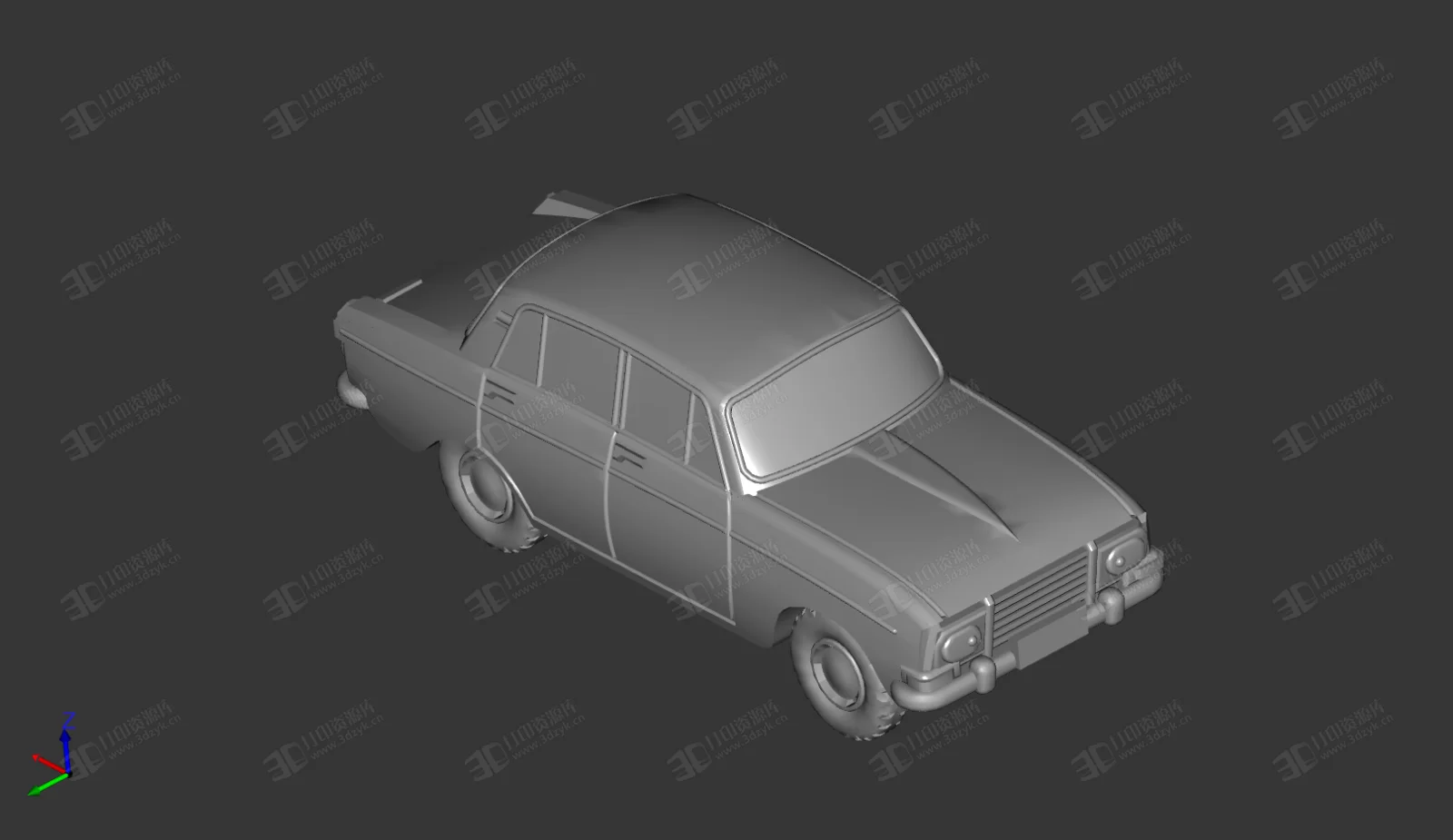 蘇聯(lián)產(chǎn)Moskvitch 412 汽車 3d打印模型 (2).webp