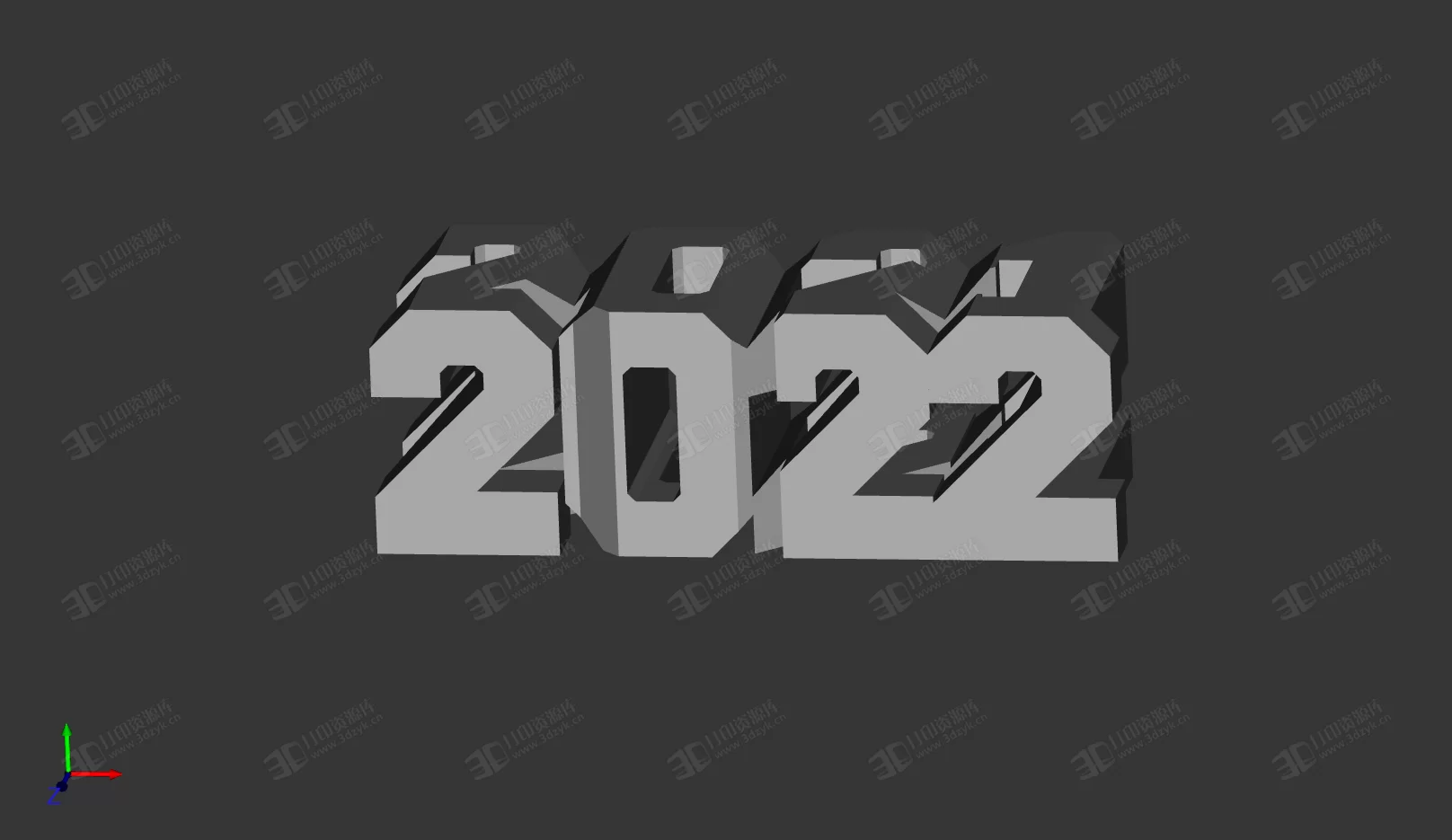 文字翻轉(zhuǎn) 2021到2022  3d打印模型 (2).webp