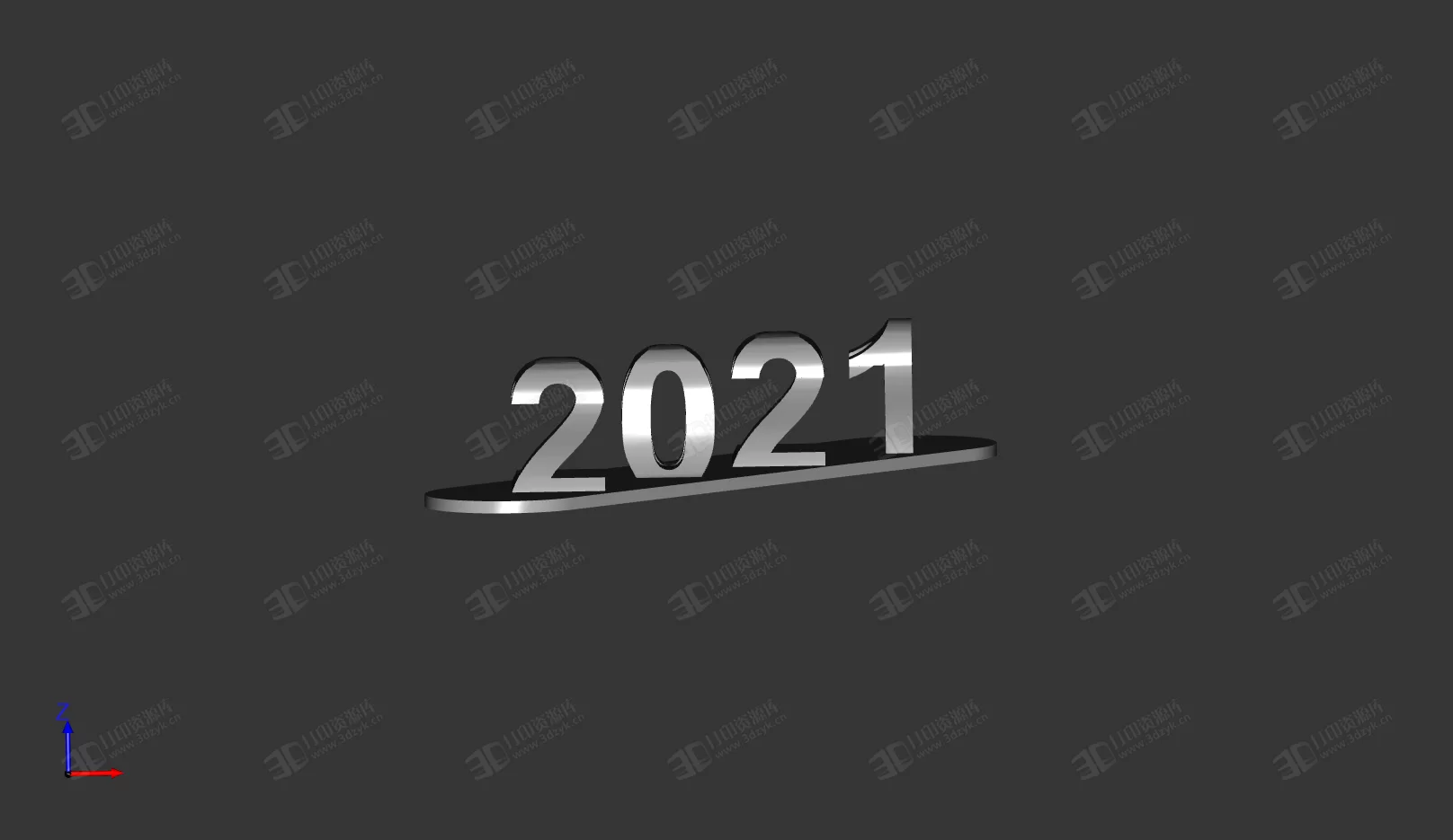 文字翻轉(zhuǎn) 2021到2022帶底座 3d打印模型 (2).webp