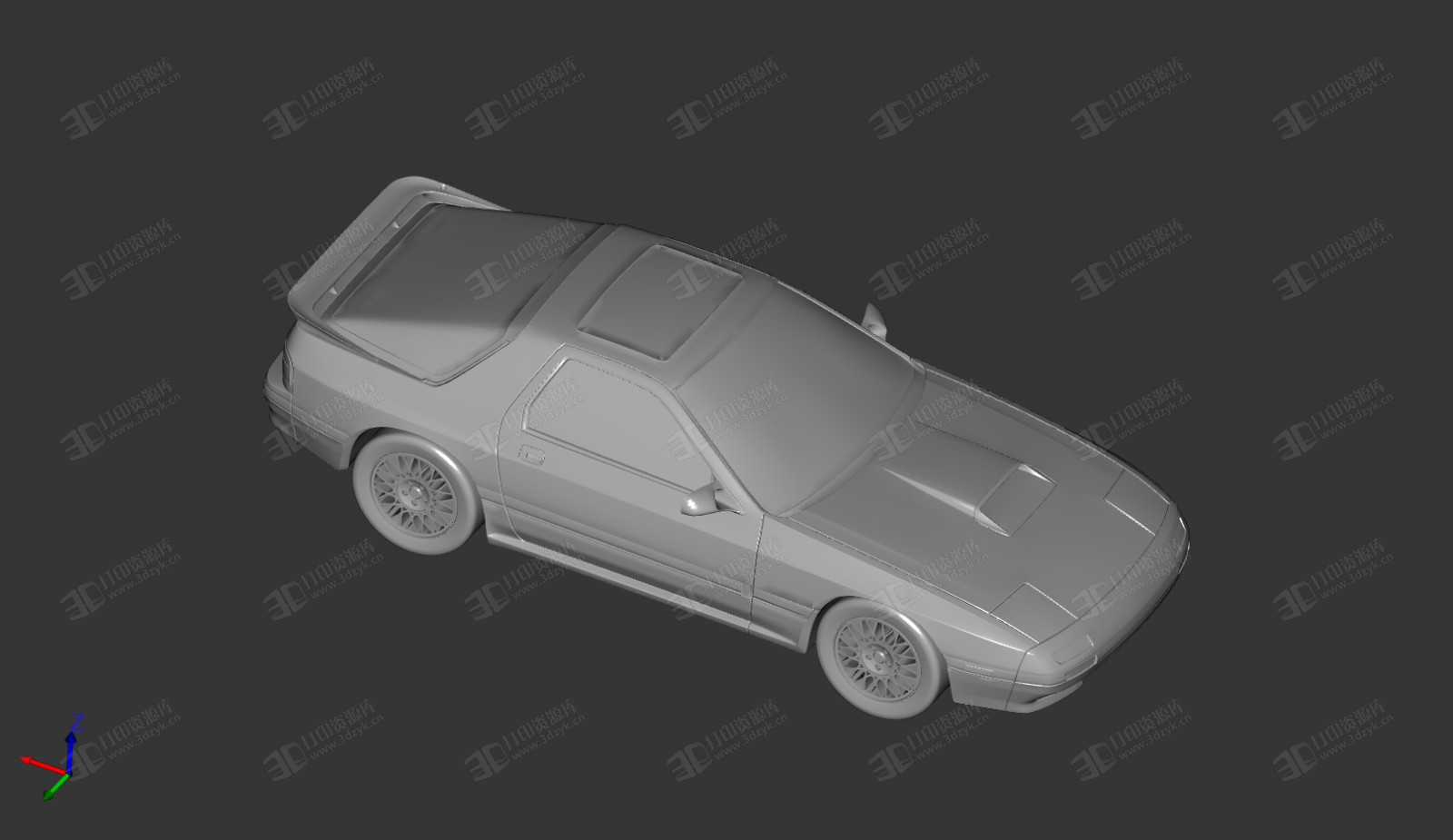 馬自達(dá)RX-7 汽車 跑車 3d打印模型 (2).png