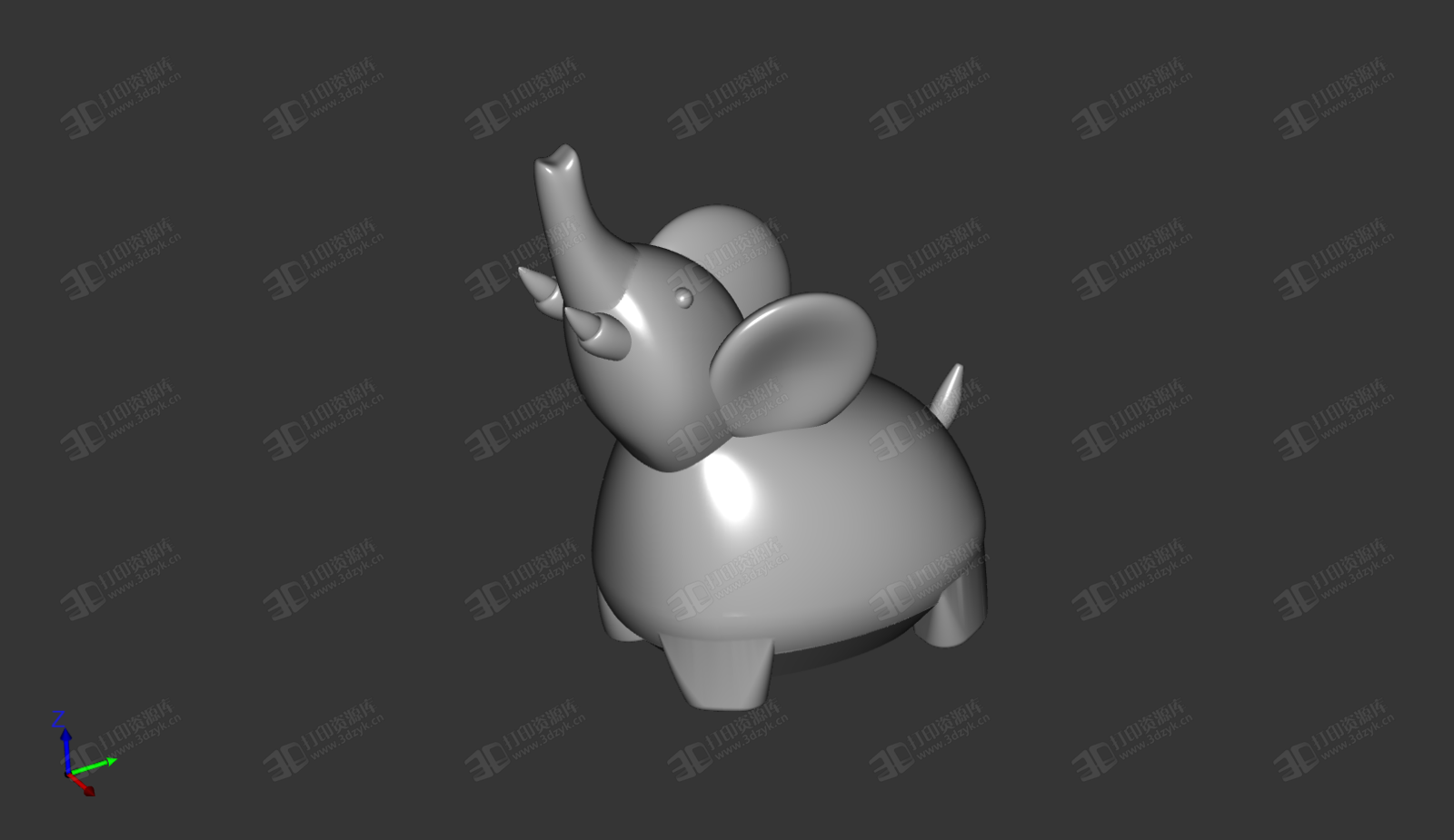 創(chuàng)意小象 3D打印模型 (1).png