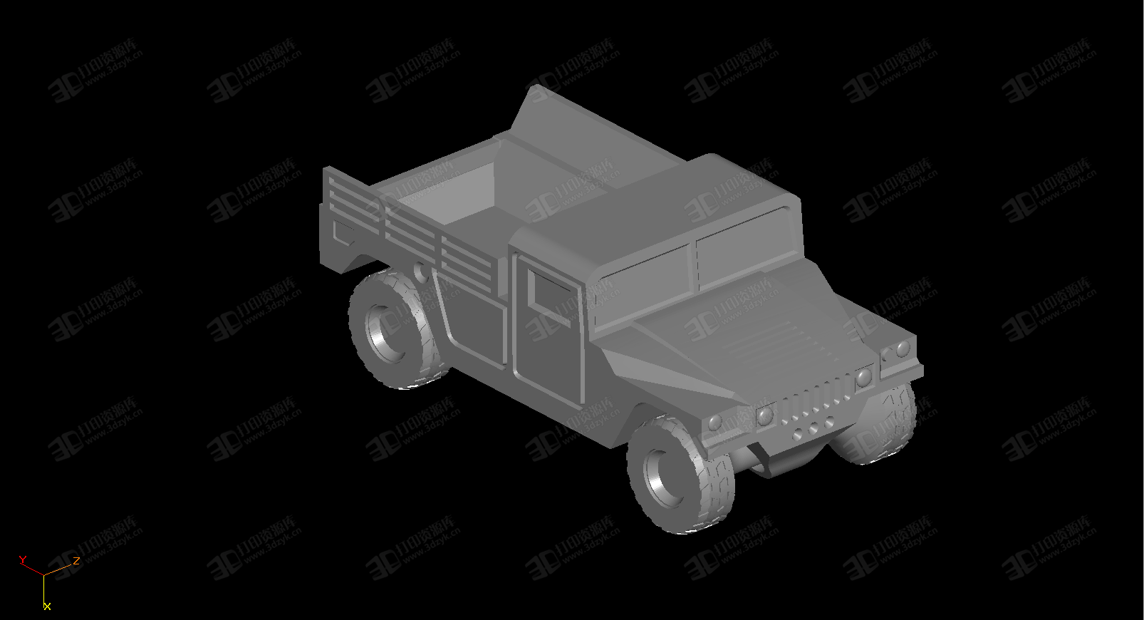 HMMWV 悍馬車 軍用版 3D打印模型 (2).png