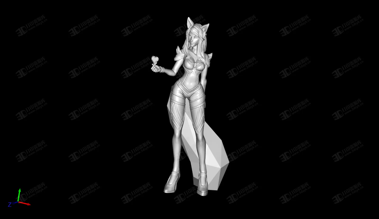 英雄聯(lián)盟LOL阿貍Ahri 3D打印模型 (2).webp