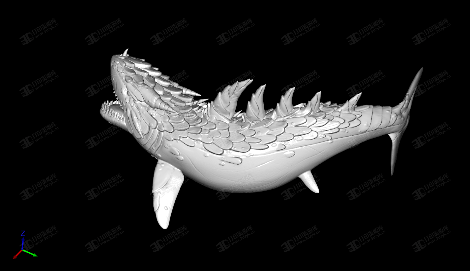 鯊魚 3D打印模型 (2).png