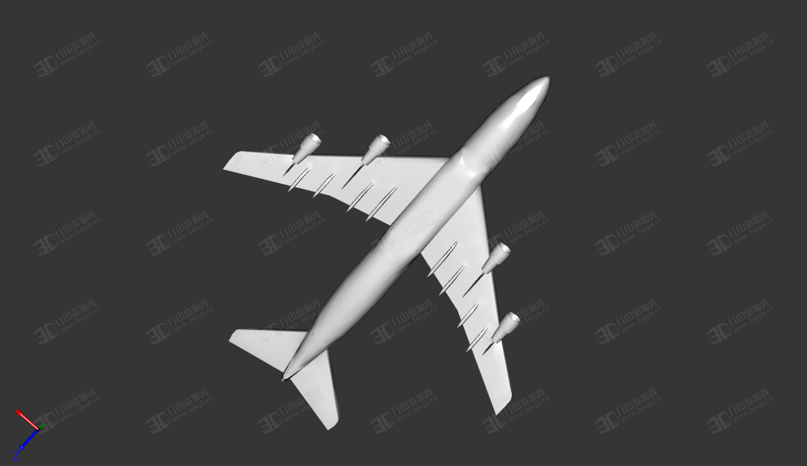 波音747飛機(jī) 3D打印模型 (2).png