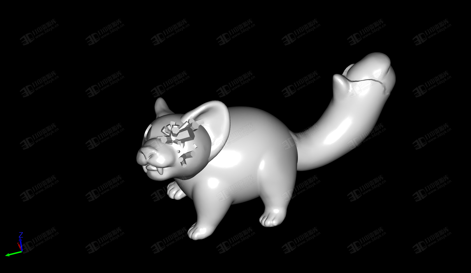 壞貓 獨(dú)眼貓 3D打印模型 (1).png