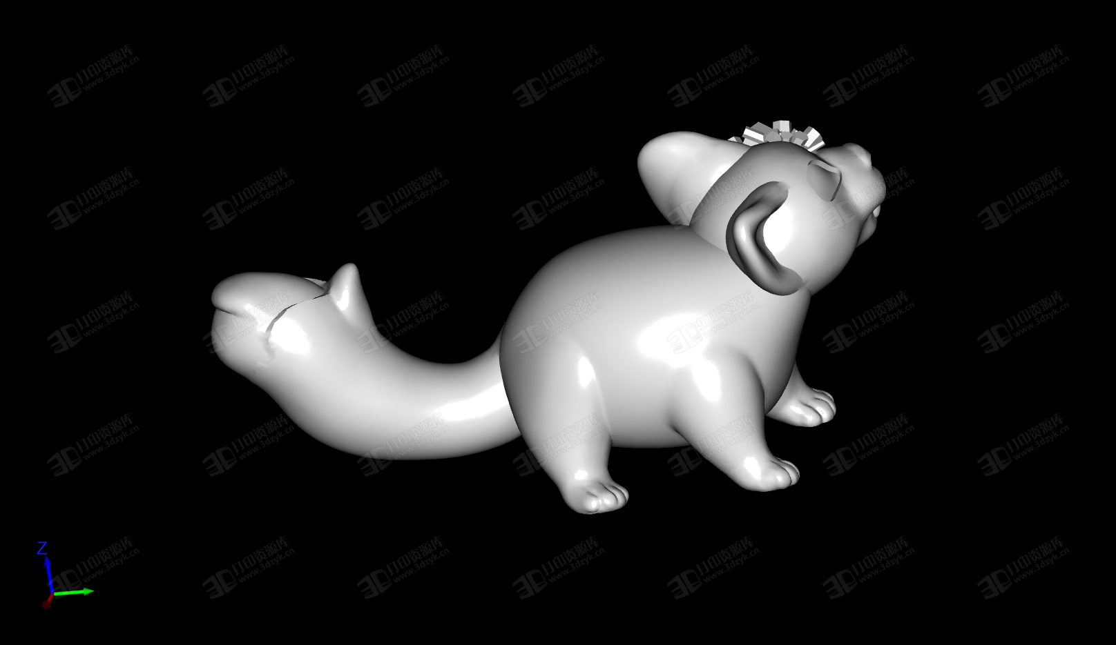 壞貓 獨(dú)眼貓 3D打印模型 (2).png