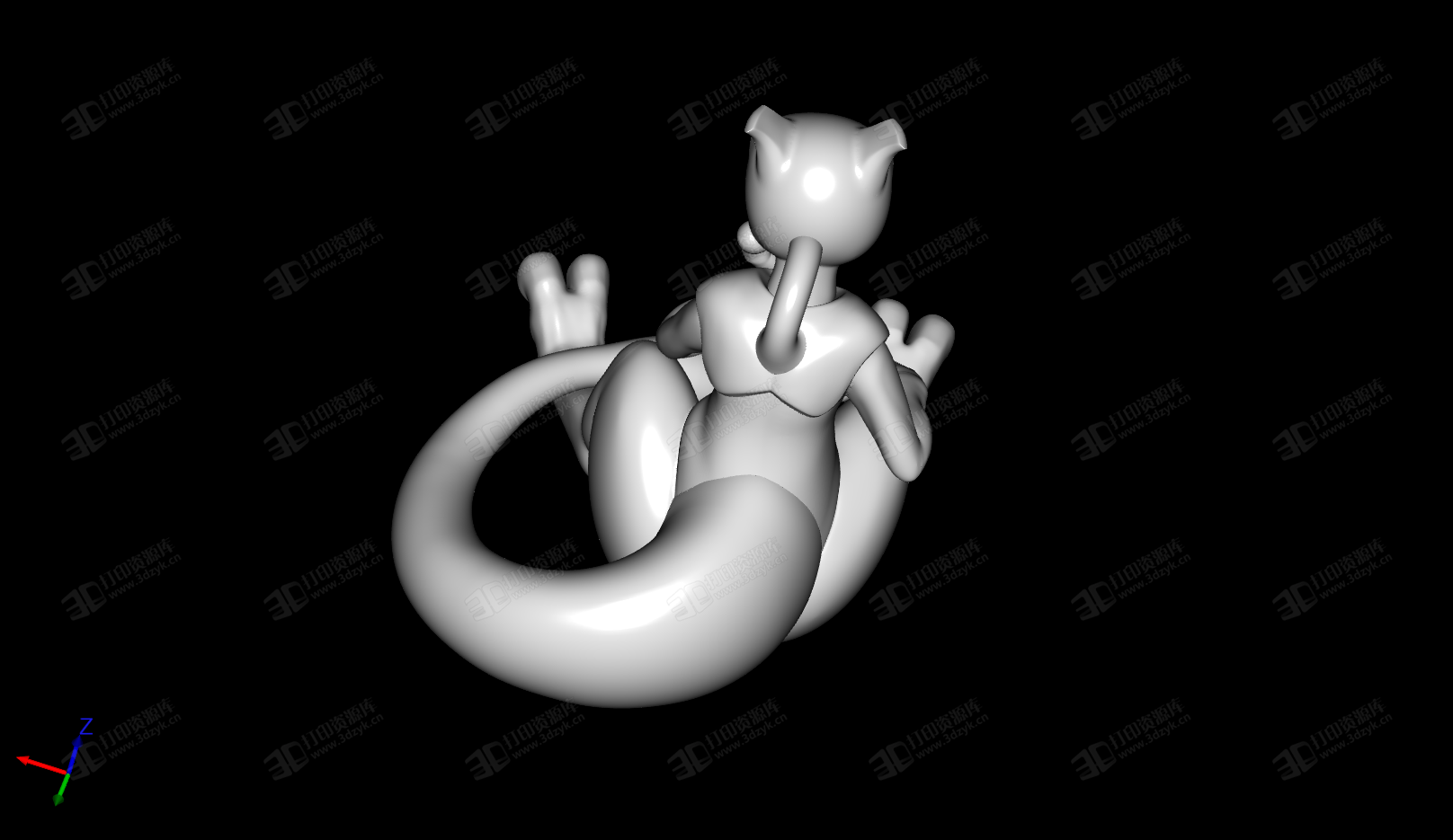 神奇寶貝 Mewtwo(超夢) 3D打印模型 (1).png