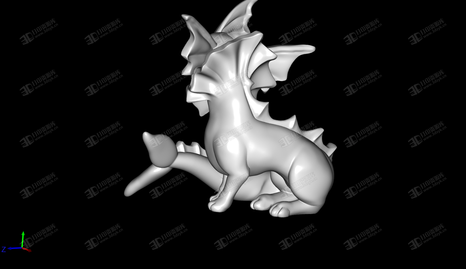 水伊布Vaporeon 精靈寶可夢(mèng) 3D打印模型 (1).png