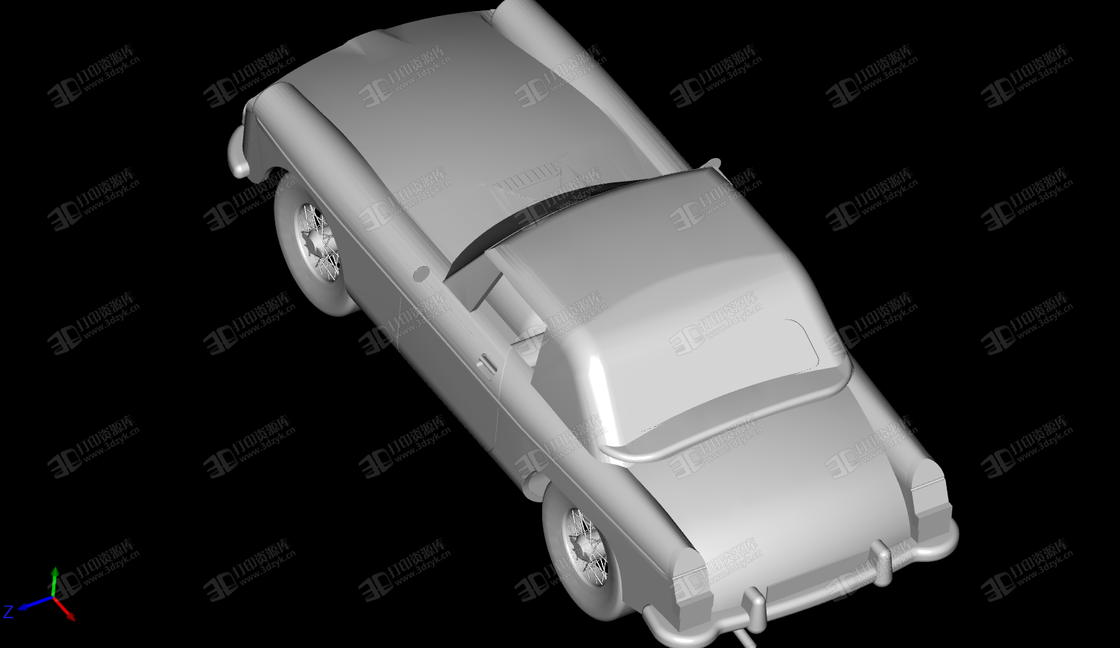 經(jīng)典的MGB跑車 汽車 3D打印模型 (1).png