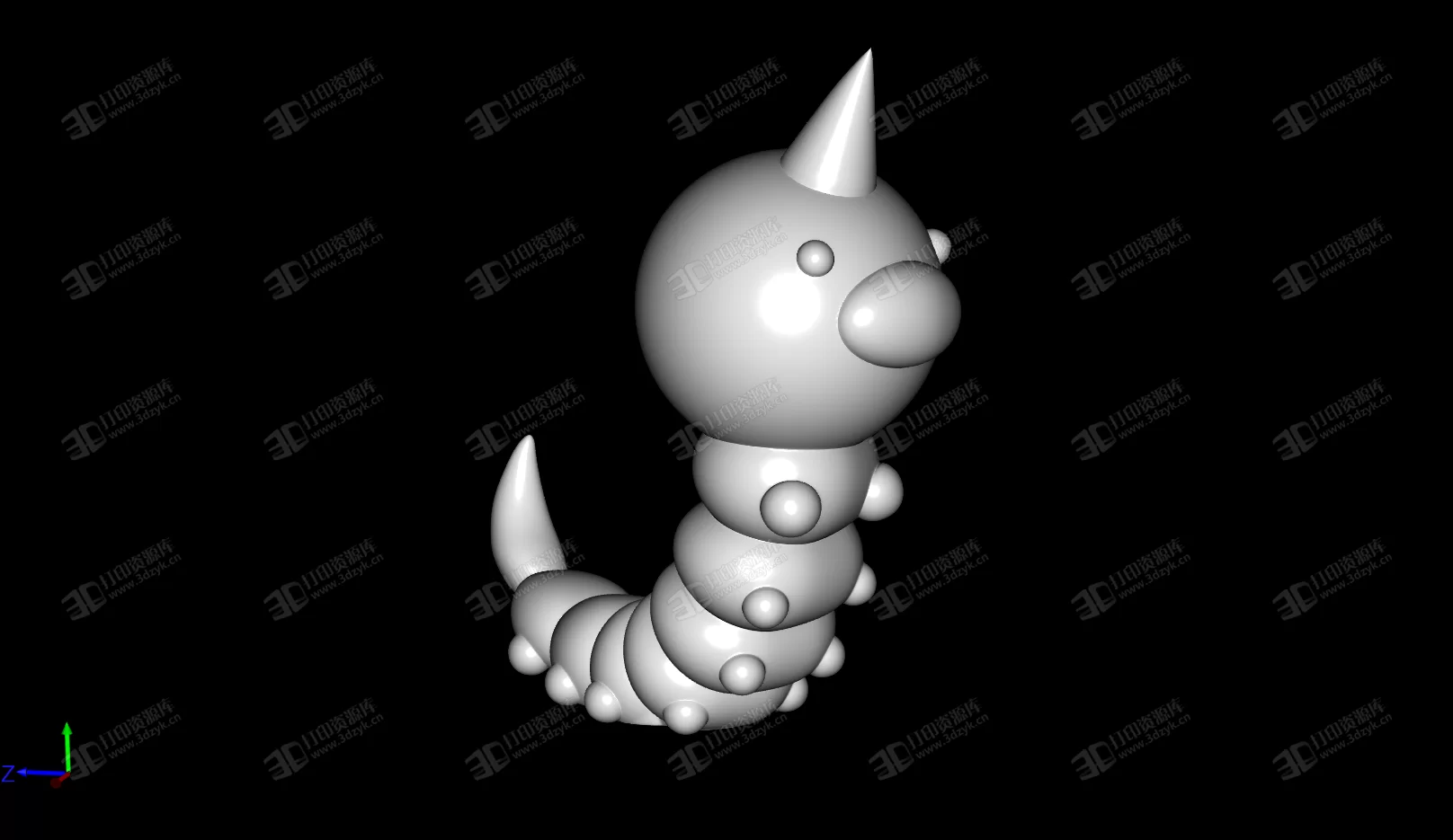 獨角蟲 Weedle 神奇寶貝 3D打印模型 (1).webp