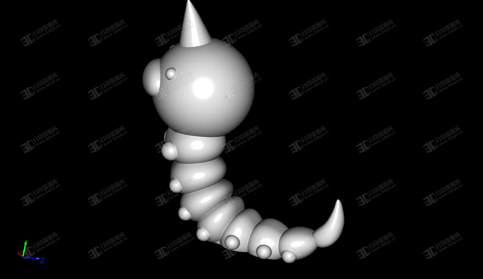 獨角蟲 Weedle 神奇寶貝 3D打印模型 (2).webp