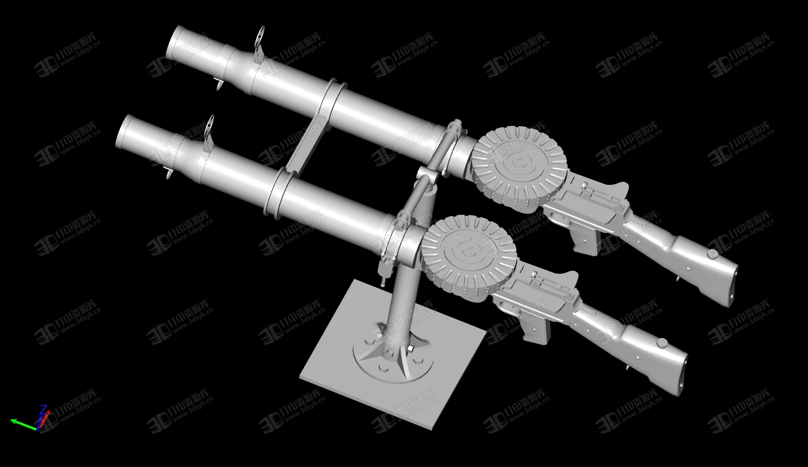 德國(guó)K-92型粗彈槍炮 3D打印模型 (1).webp