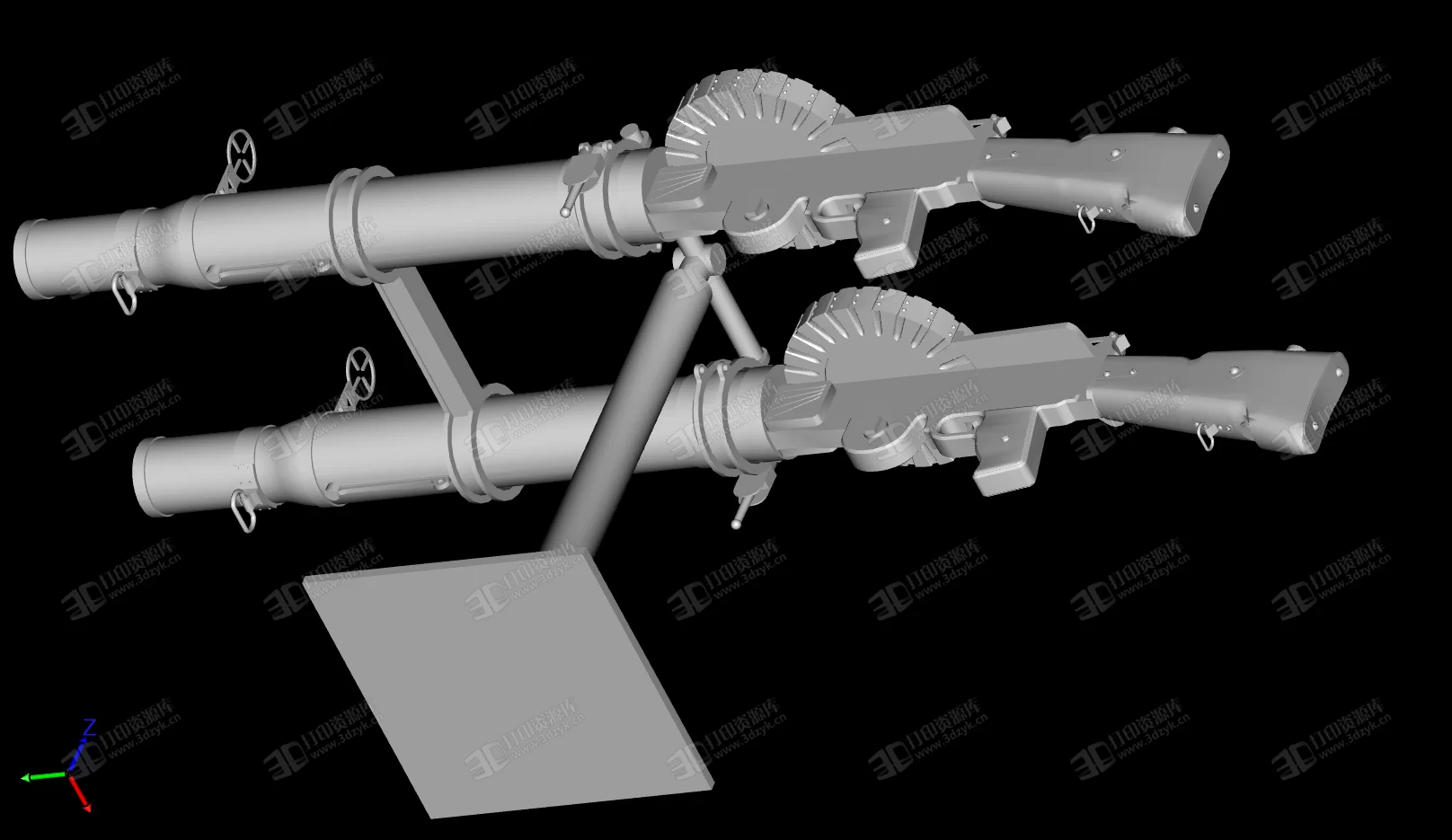 德國(guó)K-92型粗彈槍炮 3D打印模型 (2).webp