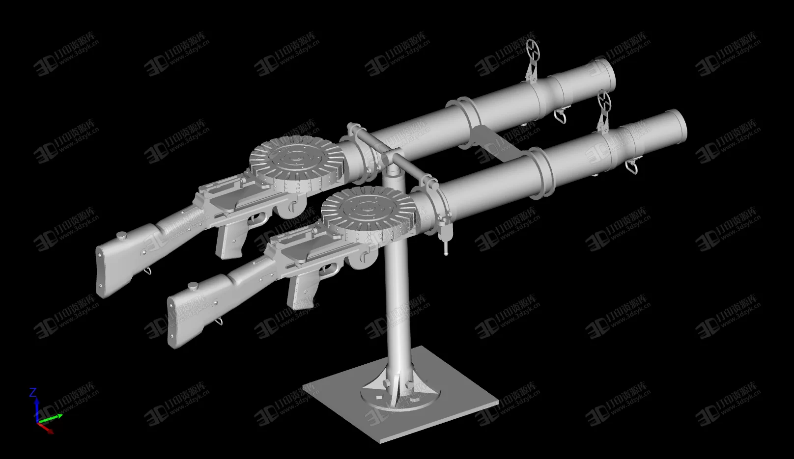 德國(guó)K-92型粗彈槍炮 3D打印模型 (3).webp