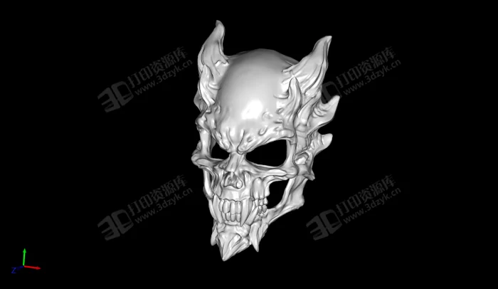 骷髏頭面具  skull 3D打印模型 (2).webp