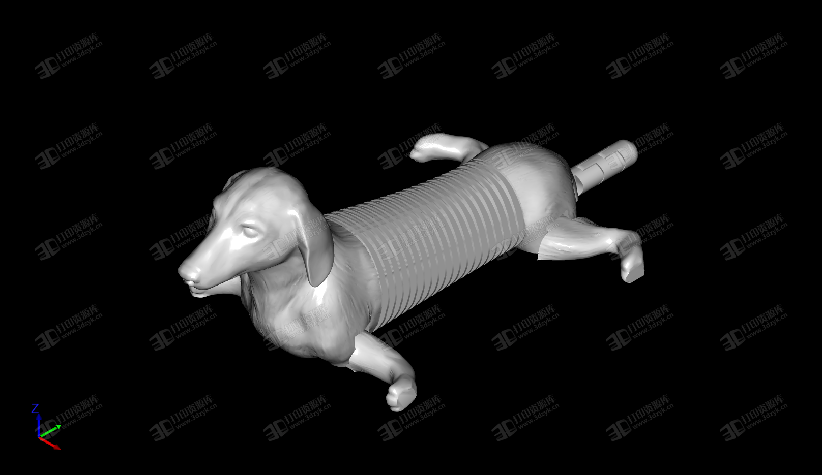 臘腸犬 狗 動(dòng)物模型 3D打印模型 (1).png