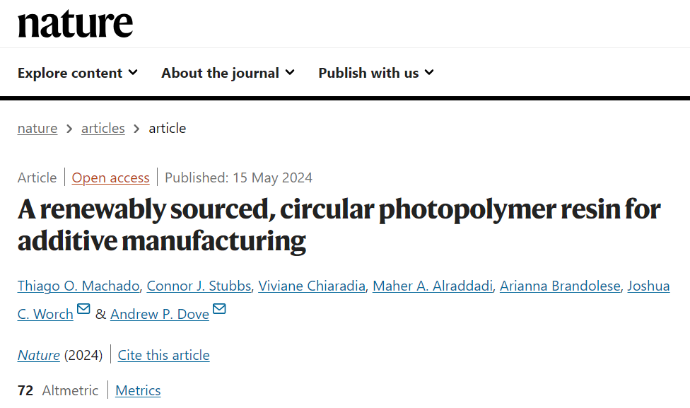 Nature最新研究：全生物基原料制造可回收3D打印树脂.png