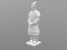 兵馬俑模型 stl 3D打印模型 站立