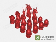 Dragon Chess中国龙棋 stl模型下载