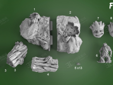 銀河護(hù)衛(wèi)隊(duì)少年格魯特Groot 電影手辦3D打印模型stl文件