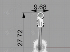 吉他吊墜音樂飾品stl模型