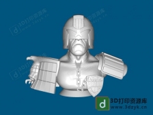 动漫战士半身 3d模型